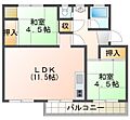 明舞第2団地8号棟3階4.8万円