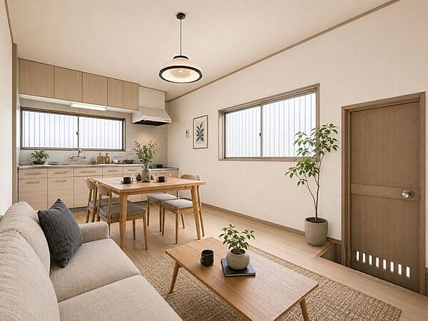 自社でリフォームも対応可能♪明るくモダンな一室へ改装した場合のCGイメージです。※実際とは異なります。リフォームには別途費用が発生します。