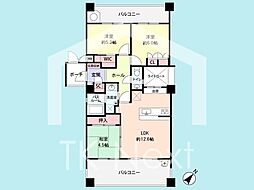 トゥエルヴガーデン・ディア 3LDKの間取図画像