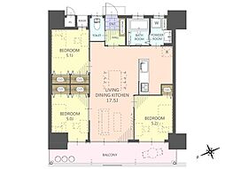 ウイングシャトー那覇オーシャンビュー 3LDKの間取図画像