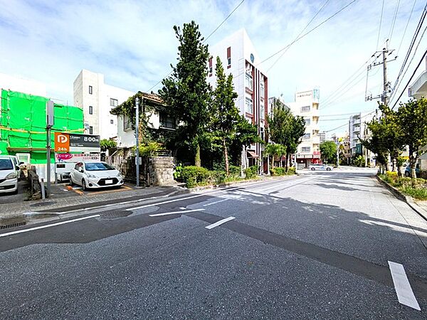 【南東側道路含む現地外観】