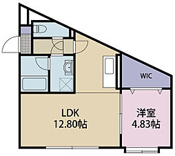 カンフィーシャトー 1SLDKの間取図画像