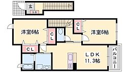 間取図画像 2LDK