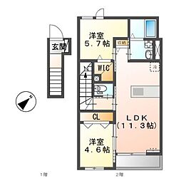 間取図画像 2LDK