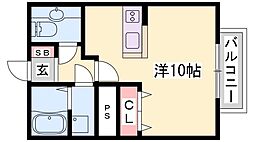 間取図画像 1K