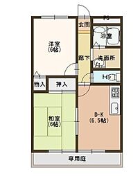 リバーサイド香呂 2DKの間取図画像