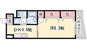 兵庫県姫路市伊伝居（賃貸マンション1DK・3階・33.89㎡） その2