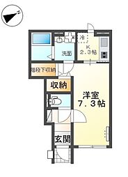 ル・レスト池田 1Kの間取図画像
