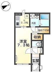 ル・レスト池田 1Kの間取図画像