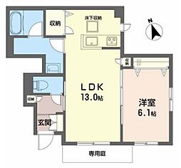 シャーメゾン土山西 1LDKの間取図画像