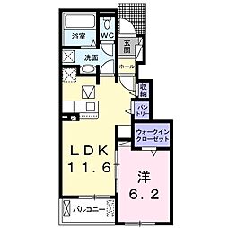 ラティオス 1LDKの間取図画像