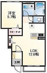 ハイムメゾン白鳥台 1LDKの間取図画像