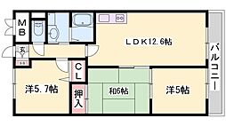 ファーレ姫路 3LDKの間取図画像