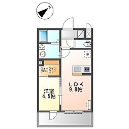 ロイヤルコート・A 1LDKの間取図画像