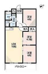 壱番館今宿 3LDKの間取図画像