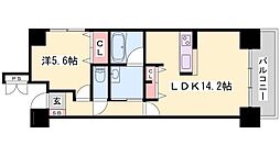 TKD北条口 1LDKの間取図画像
