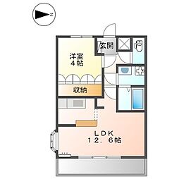 アップヒルズ 1LDKの間取図画像