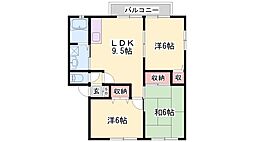 カサベルデ南山2 3LDKの間取図画像