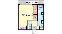 シャトー三和南車崎 ワンルームの間取図画像
