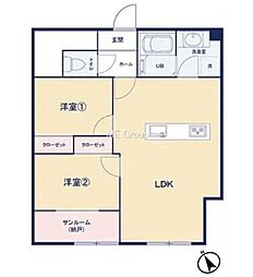 間取図画像 2LDK