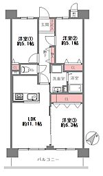 リバーサイドコープ出来島 3LDKの間取図画像