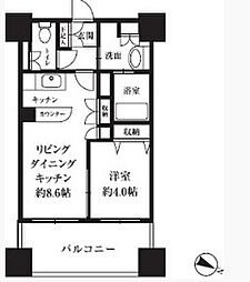 東京メトロ丸ノ内線 西新宿駅 徒歩5分の賃貸マンション 6階1LDKの間取り