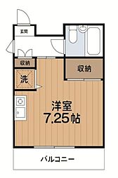 JR総武線 阿佐ケ谷駅 徒歩2分の賃貸マンション 3階ワンルームの間取り