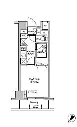 東京メトロ丸ノ内線 荻窪駅 徒歩5分の賃貸マンション 7階1Kの間取り