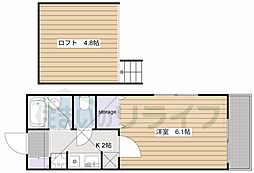西武新宿線 井荻駅 徒歩13分の賃貸アパート 1階1Kの間取り