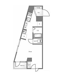 セントヒルズ清水橋 ワンルームの間取図画像