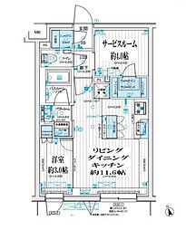 東京メトロ丸ノ内線 荻窪駅 徒歩18分の賃貸マンション 2階1SLDKの間取り