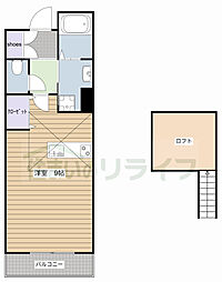 西武新宿線 井荻駅 徒歩4分の賃貸アパート 3階ワンルームの間取り