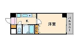都営大江戸線 西新宿五丁目駅 徒歩6分の賃貸マンション 11階1Kの間取り