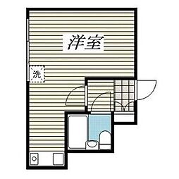 東京メトロ丸ノ内線 新高円寺駅 徒歩13分の賃貸マンション 1階ワンルームの間取り