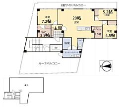 京王井の頭線 高井戸駅 徒歩3分の賃貸マンション 6階3LDKの間取り