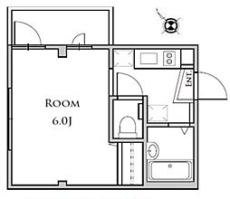 東京メトロ丸ノ内線 西新宿駅 徒歩4分の賃貸マンション 2階1Kの間取り
