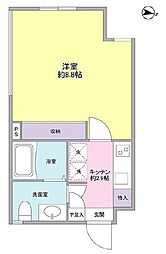 東京メトロ東西線 中野駅 徒歩11分の賃貸マンション 1階1Kの間取り