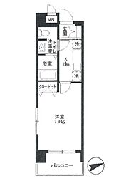 JR中央線 高円寺駅 徒歩9分の賃貸マンション 5階1Kの間取り