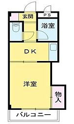 JR中央線 西荻窪駅 徒歩10分の賃貸マンション 2階1DKの間取り