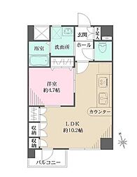 東京メトロ丸ノ内線 中野坂上駅 徒歩5分の賃貸マンション 5階1LDKの間取り