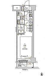 JR総武線 東中野駅 徒歩6分の賃貸マンション 4階ワンルームの間取り