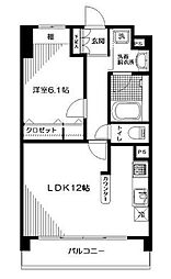京王井の頭線 浜田山駅 徒歩6分の賃貸マンション 2階1LDKの間取り