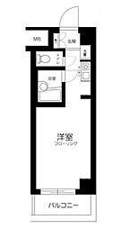 JR中央線 西荻窪駅 徒歩13分の賃貸マンション 4階ワンルームの間取り