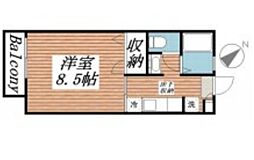 JR中央線 吉祥寺駅 徒歩12分の賃貸アパート 2階1Kの間取り