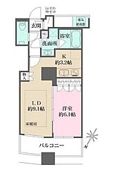 ザ・パークハウス西新宿タワー60 1LDKの間取図画像