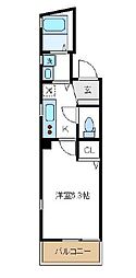 HiroMaison中野 1Kの間取図画像