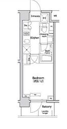 Primal方南町 1Kの間取図画像