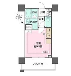 シティタワー新宿 ワンルームの間取図画像