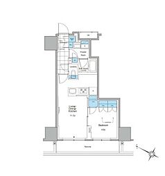 ルフォンプログレ北新宿 1LDKの間取図画像