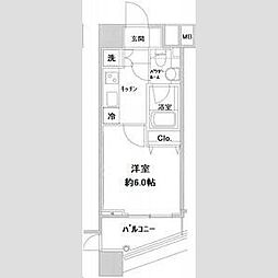 ファーストリアルタワー新宿 1Kの間取図画像